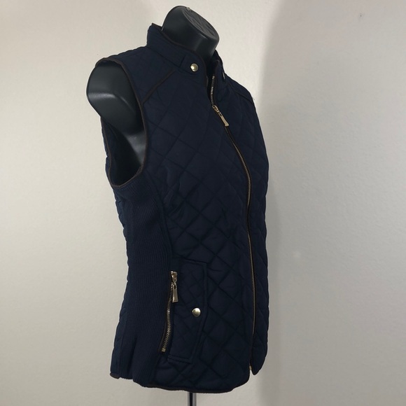 Active USA Navy Quilted Vest women size Small New - Picture 10 of 12